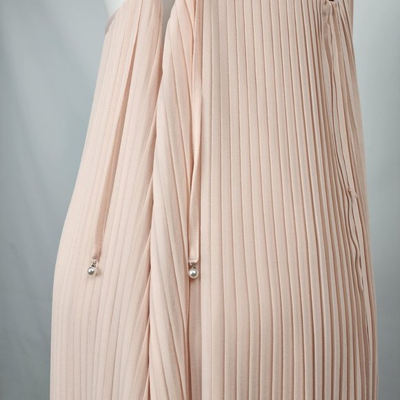 Sam Edelman Blush Pink Pleated Dress Size 12 - Picture 8 of 11